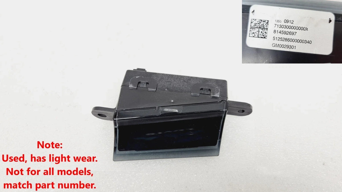 Dashboard Collision Alert Display for 2024-2026 Chevy Equinox EV