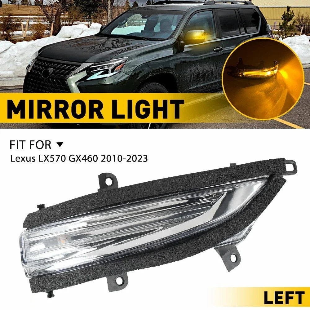 Driver Mirror Turn Signal Puddle Light Lamp for Lexus LX570 GX460 (2010–2023)