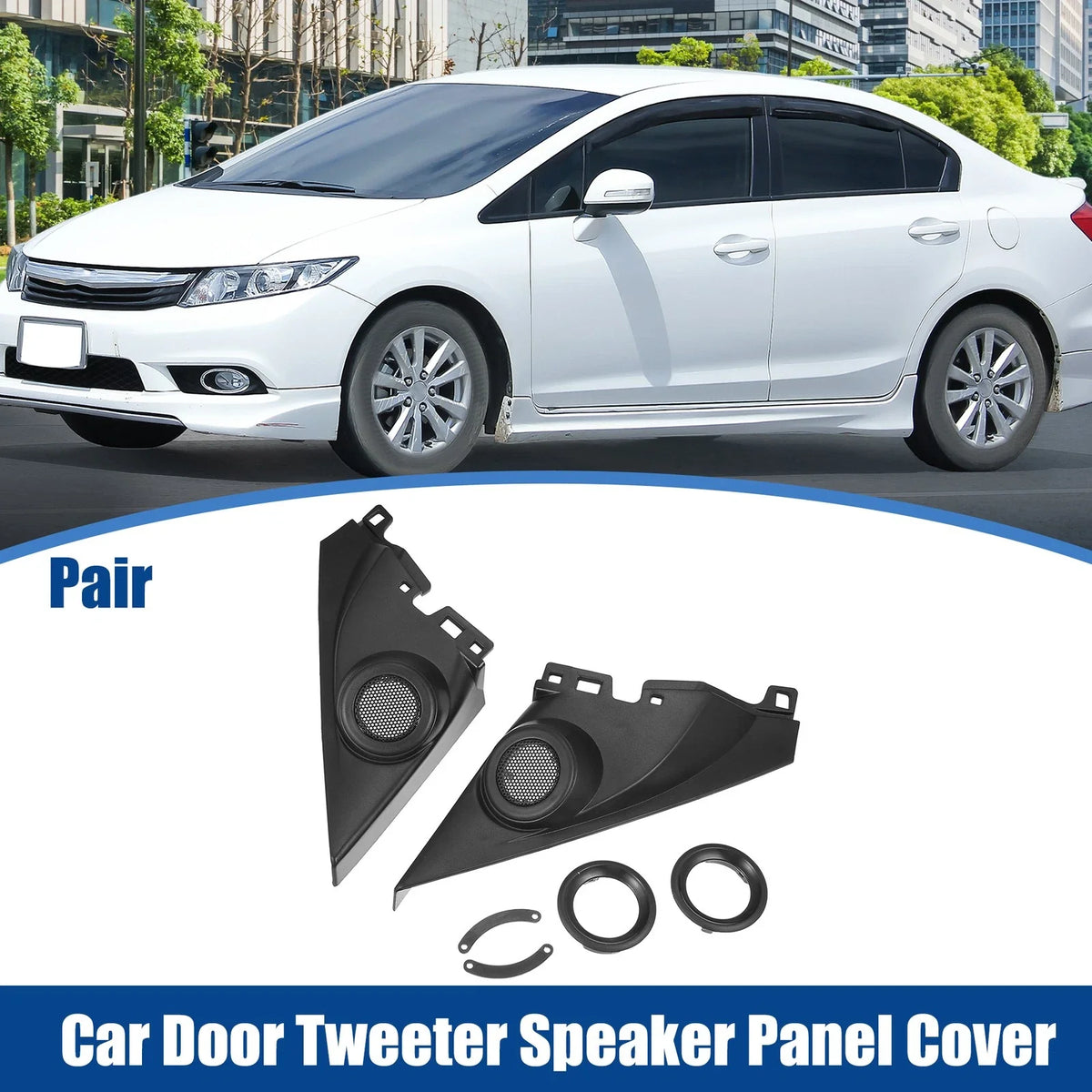 1 Pair Tweeter Speaker Panel Cover Trim for Honda Civic (2016–2019)