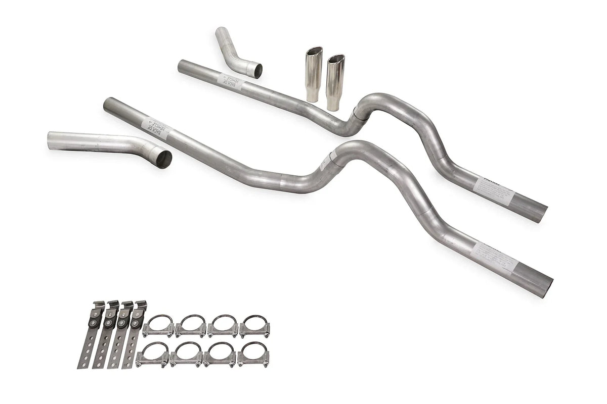 Corner Exit Dual Exhaust Kit 2.5" No Muffler for 1981-1987 GM C/K 10