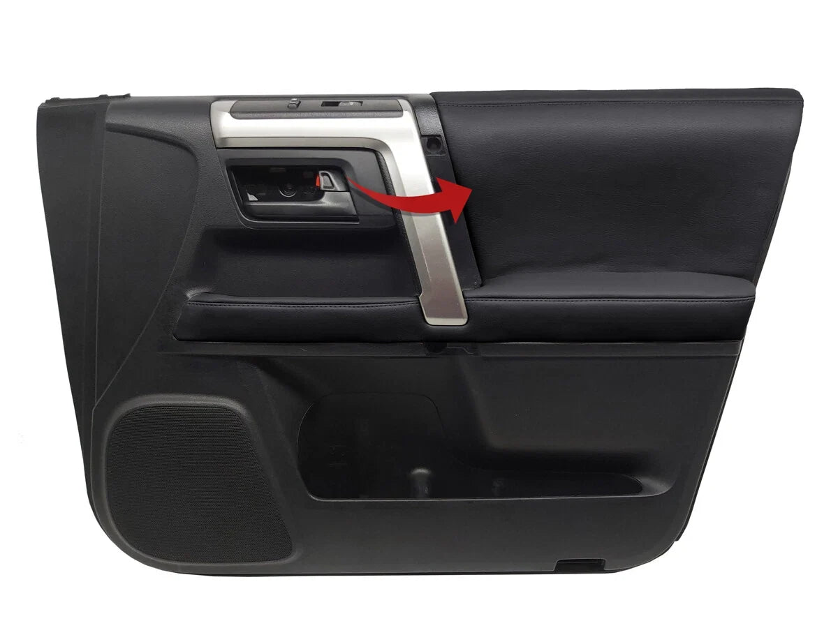 Door Panel Cover for Toyota 4Runner (2010–2020) PVC Leather Black