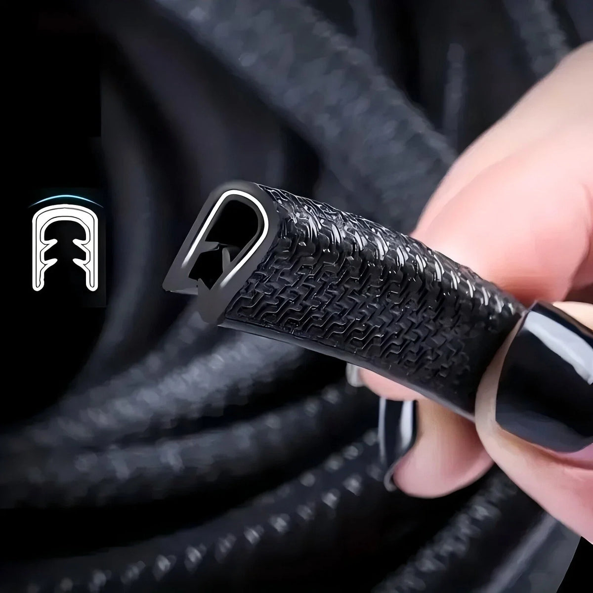 Rubber Door Trim Edge Strip Guard for Car (16ft)
