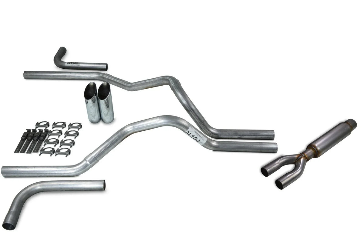 2.5" Dual Exhaust Kit for Ford F-150 (2004–2014) Glasspack Side Exit Tips
