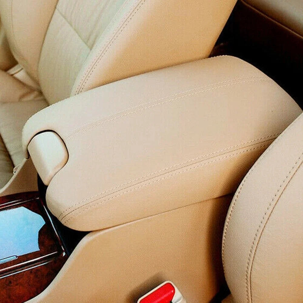 Microfiber Console Lid Cover for Honda Accord (2008–2012) Beige Tan