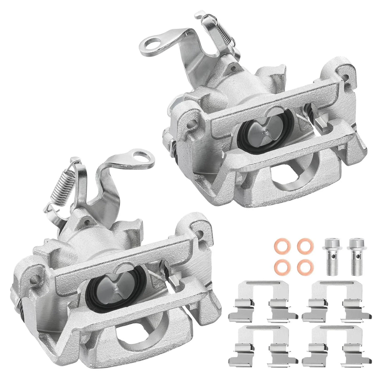 2 Rear Brake Calipers with Brackets for Mitsubishi RVR 2015-2018 (2.4L)