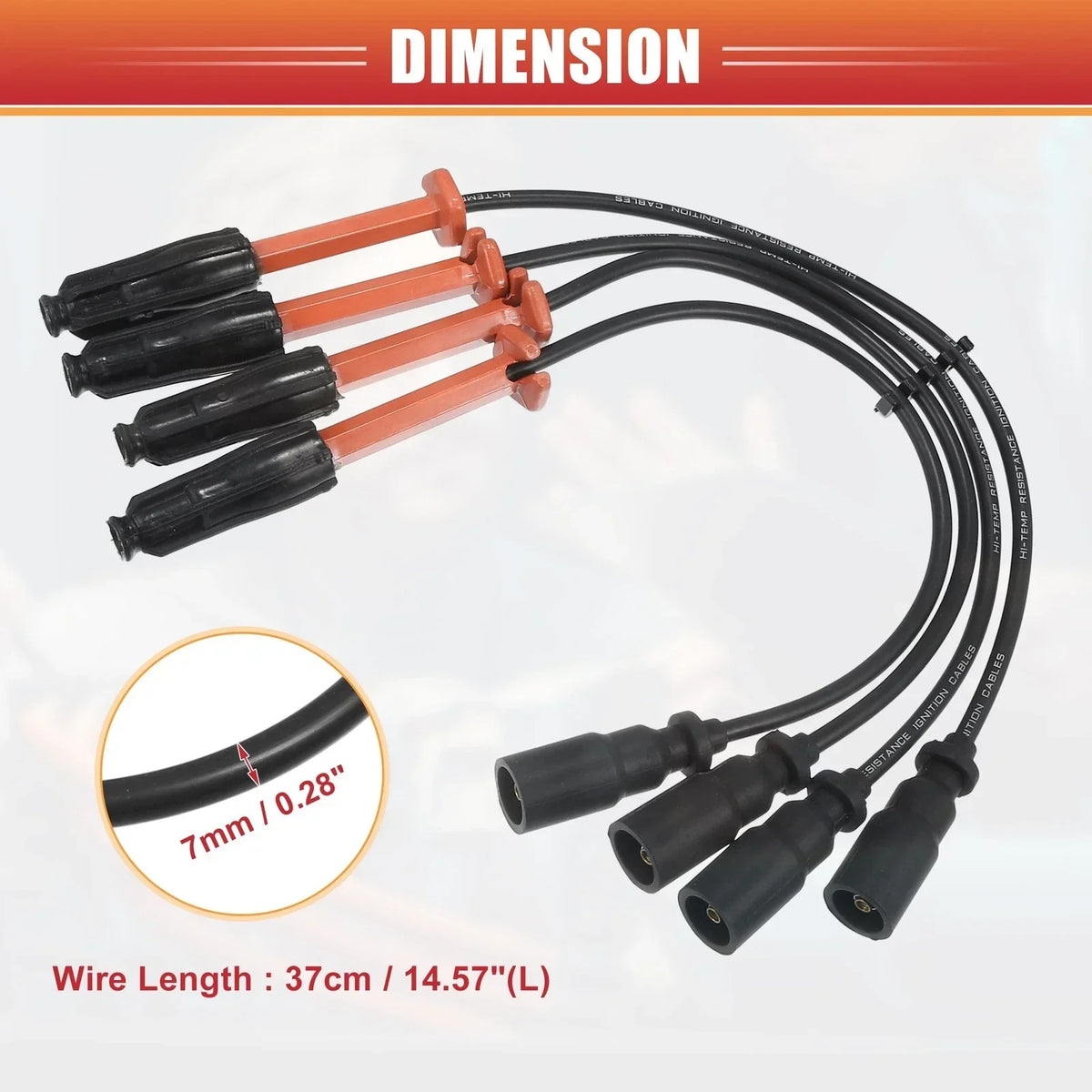 4pcs Ignition Coil Spark Plug Wire Set for Mercedes-Benz C220 2001-2005