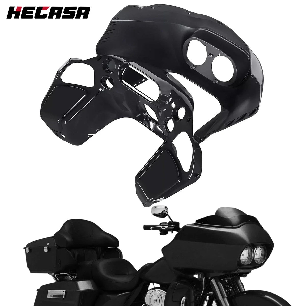 Inner & Outer Fairing - Vivid Black ABS for Road Glide 1998-2013