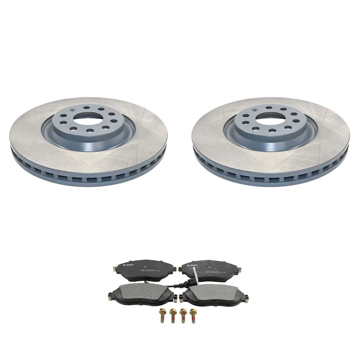 Front Brake Pads and Rotors Set - DuraGo & Bosch for Golf GTI 2010-2014