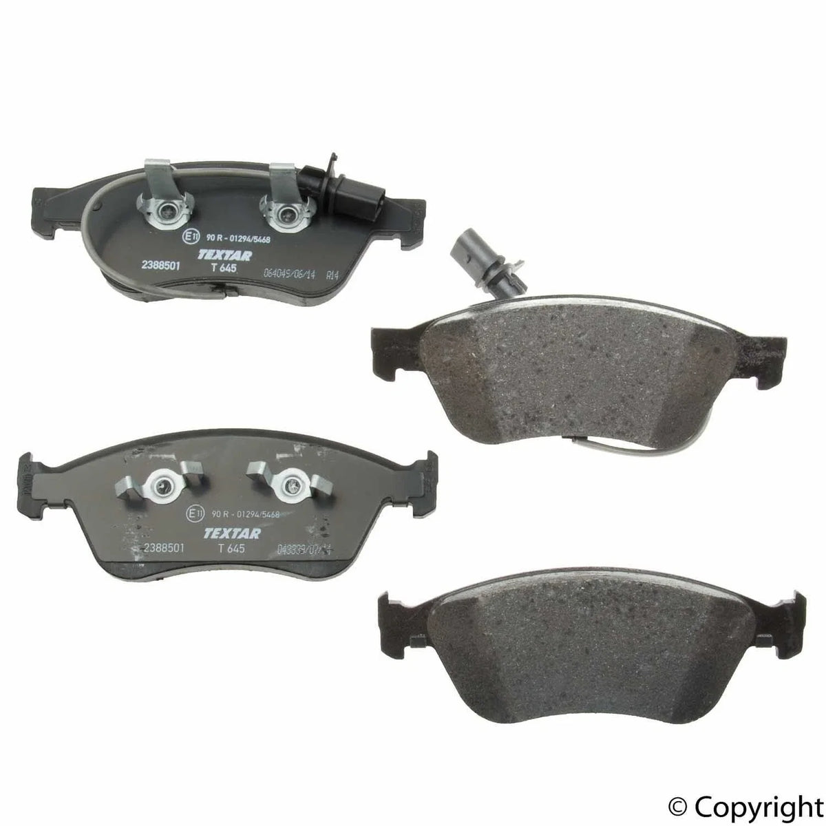 Set of 4 Front Disc Brake Pads for Textar (23885 01)