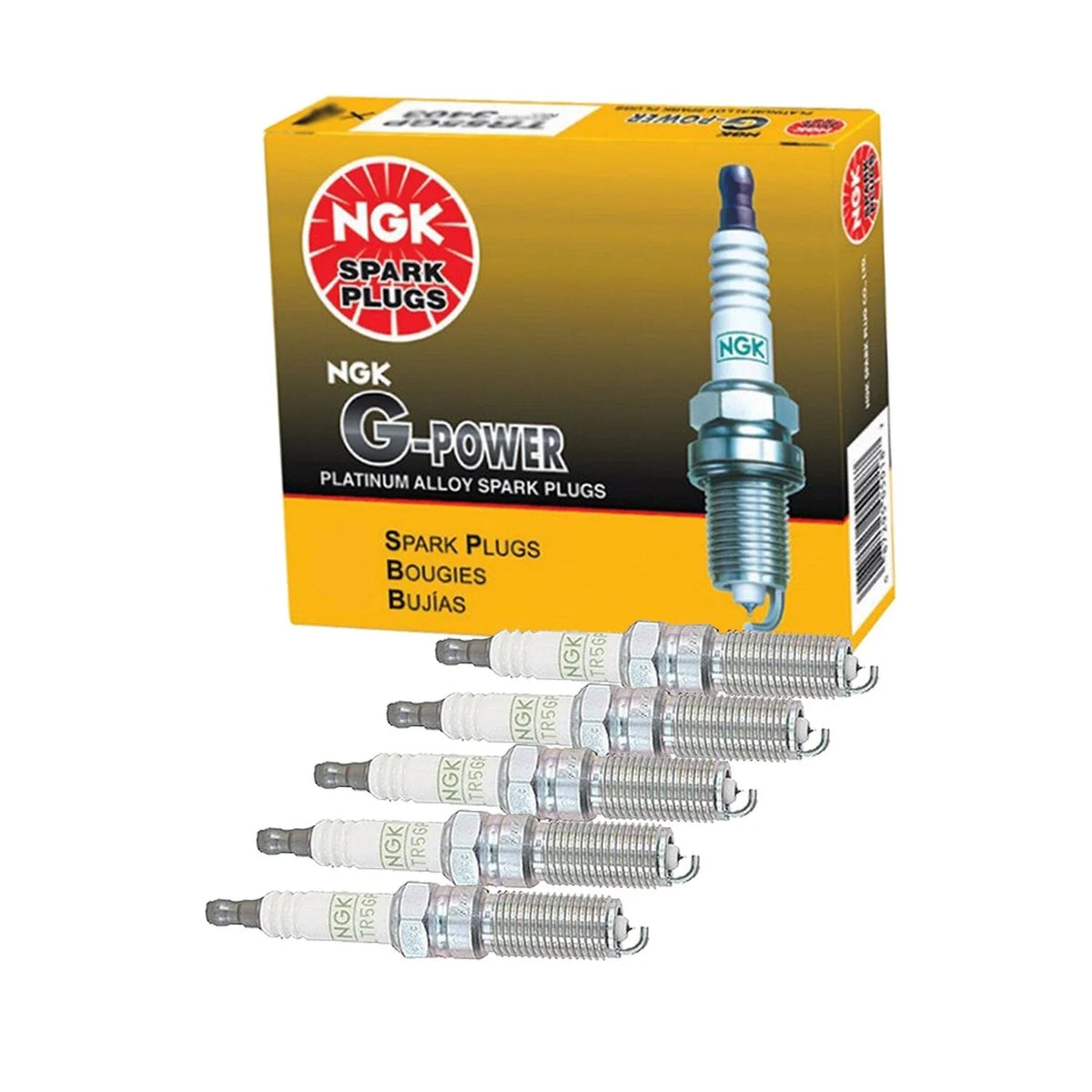 Set of 5 NGK G-Power Platinum Spark Plugs 0.044" Gap for Buick Chevy GMC Isuzu