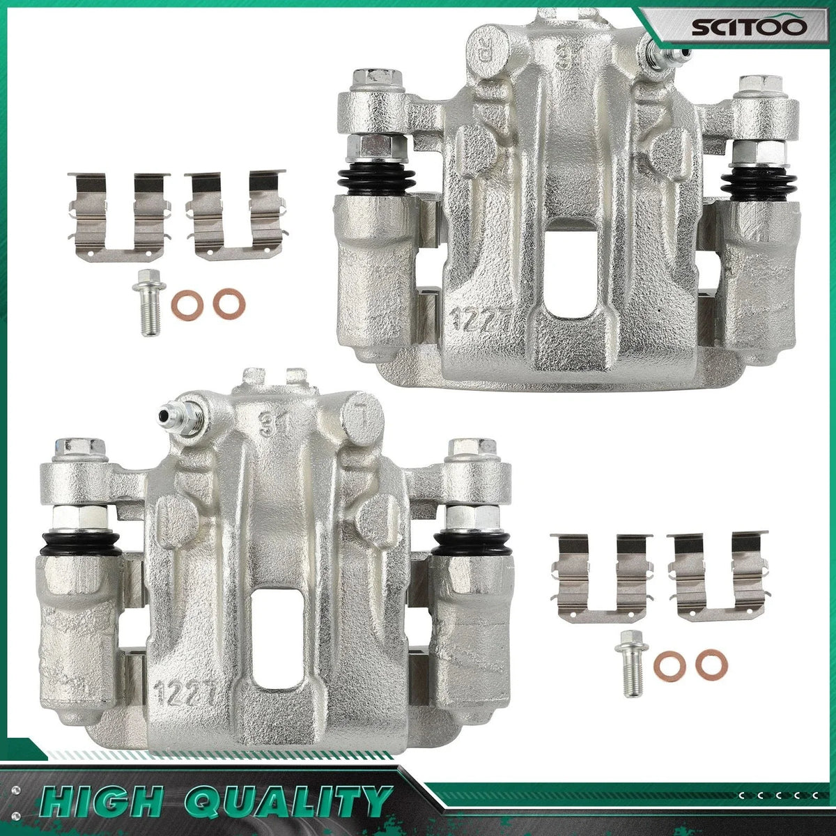 Rear Pair Brake Calipers for Hyundai Elantra (2009–2012) w/ Bracket