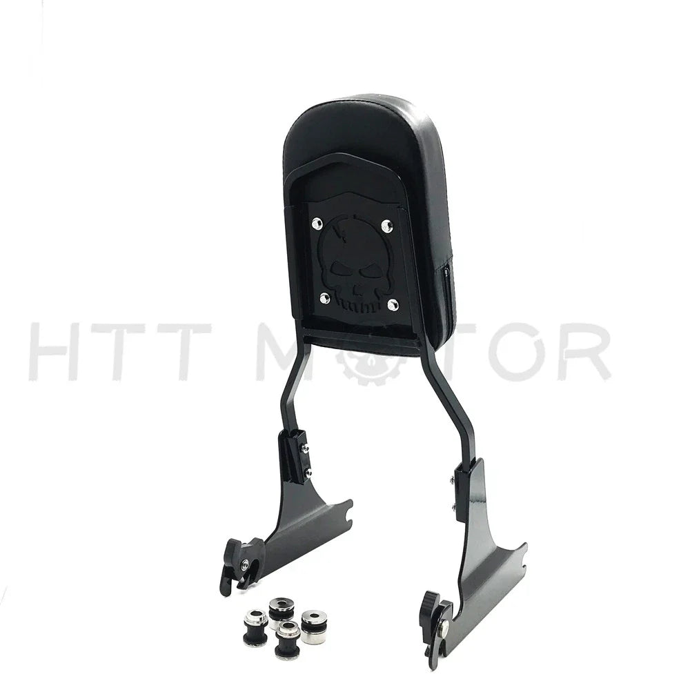 Gloss Black Sissy Bar Backrest Detachable for Harley FLST FLSTSC 2005-Present