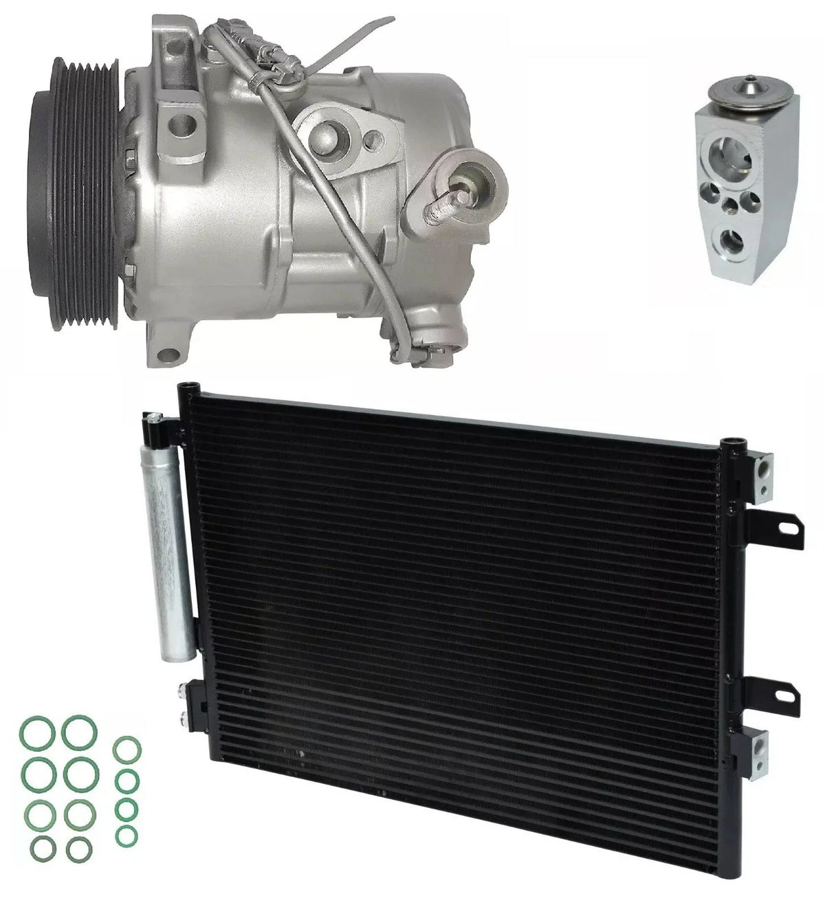 AC Compressor Kit With Condenser for Jeep Compass 2.4L (2010–2016)