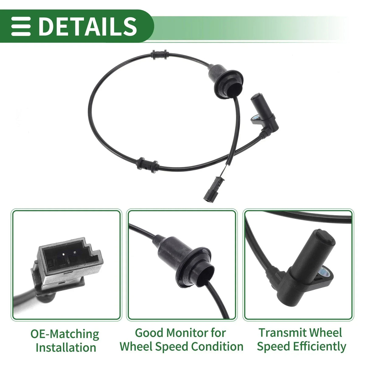 ABS Wheel Speed Sensor for Mercedes-Benz CL500 Right Rear 2003-2006