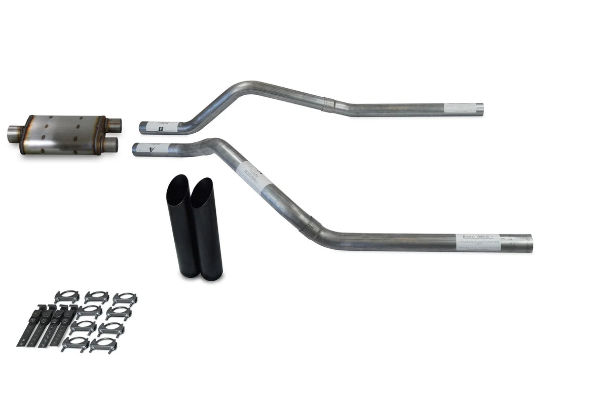 Dual Exhaust Kit for GMC Jimmy (1995–1999) - 2.5" with Black Tips