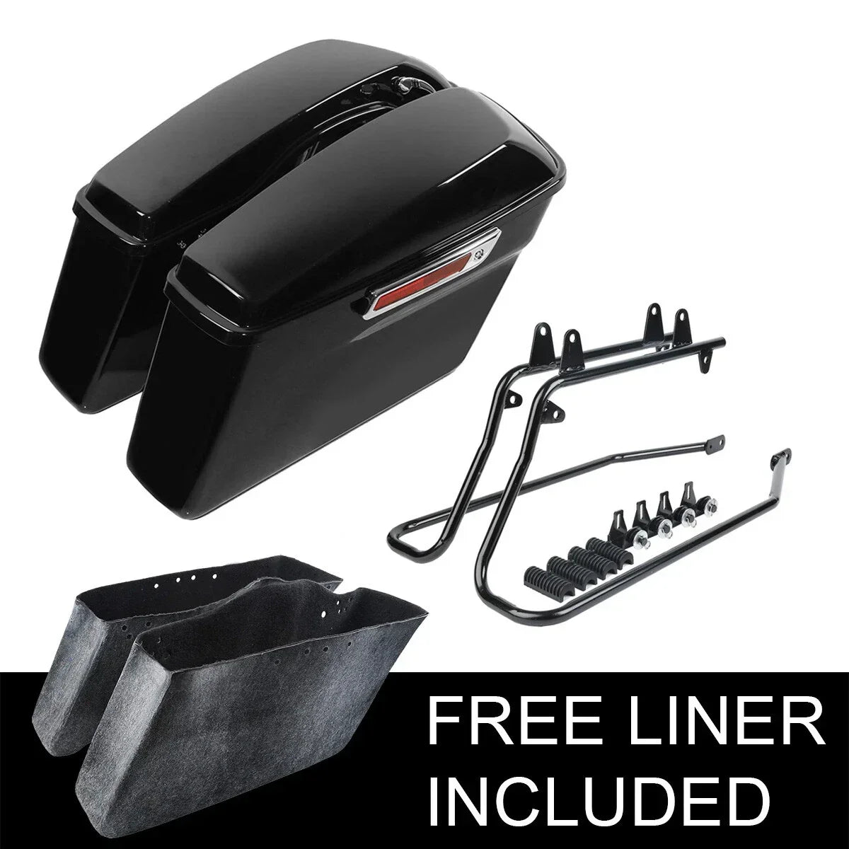 Saddlebag Bracket Conversion for 1984-2017 Harley Softail Deluxe Fatboy