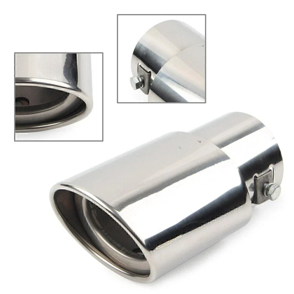 Silver Stainless Steel Round Exhaust Pipe Tip for Automotive Use