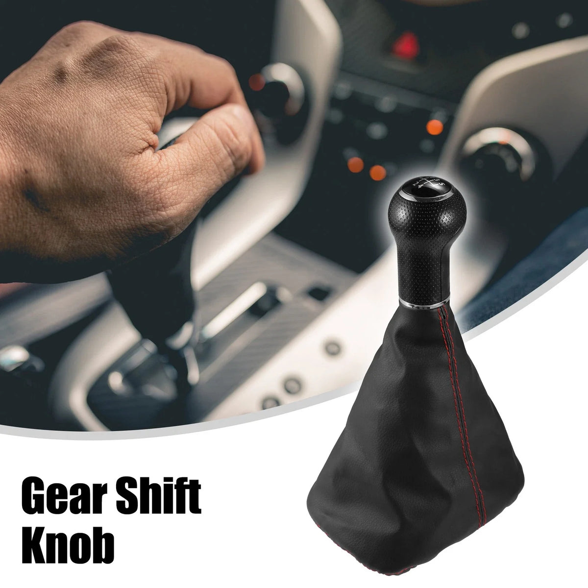 5 Speed Gear Shift Knob Boot for Volkswagen Golf IV (1998–2006) Silver Black Red