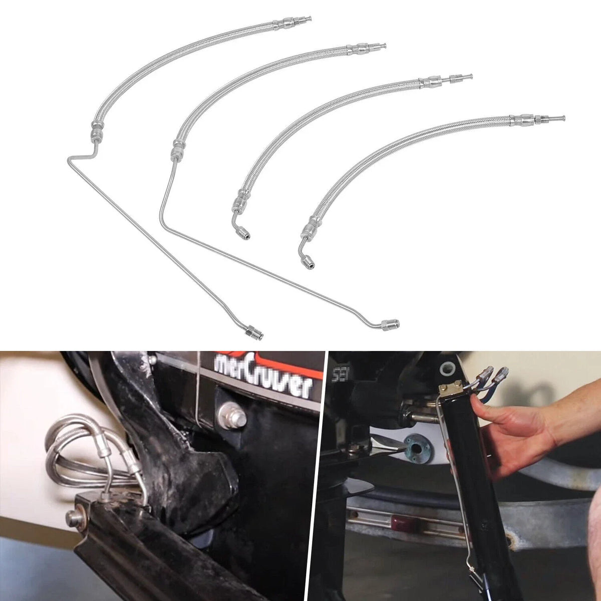 Hose Kit Trim Cylinder for Mercruiser Alpha 1 Gen 2 (32-864960, 32-864959)