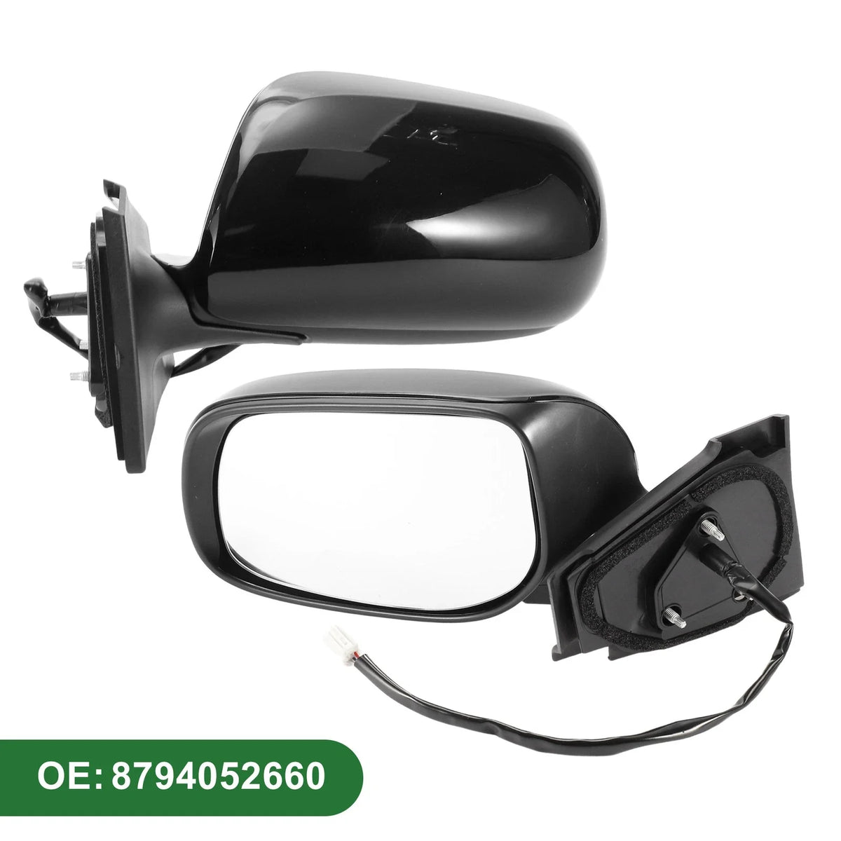 Left Side Door Mirror for Toyota Yaris Hatchback (2012–2018) Manual Folding Gloss Black