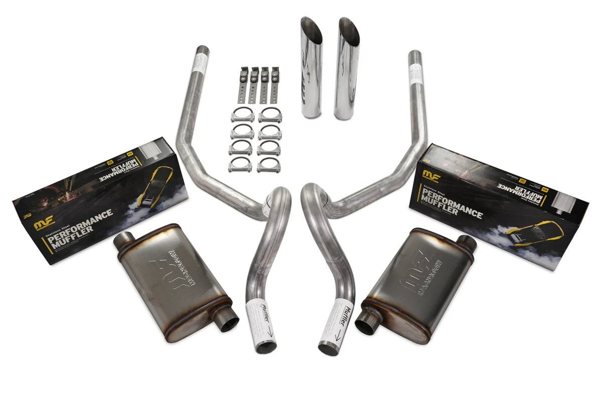 Dual Exhaust Kit for GM G Body (1978–1988) - 2.5" Stainless Steel Rear Exit