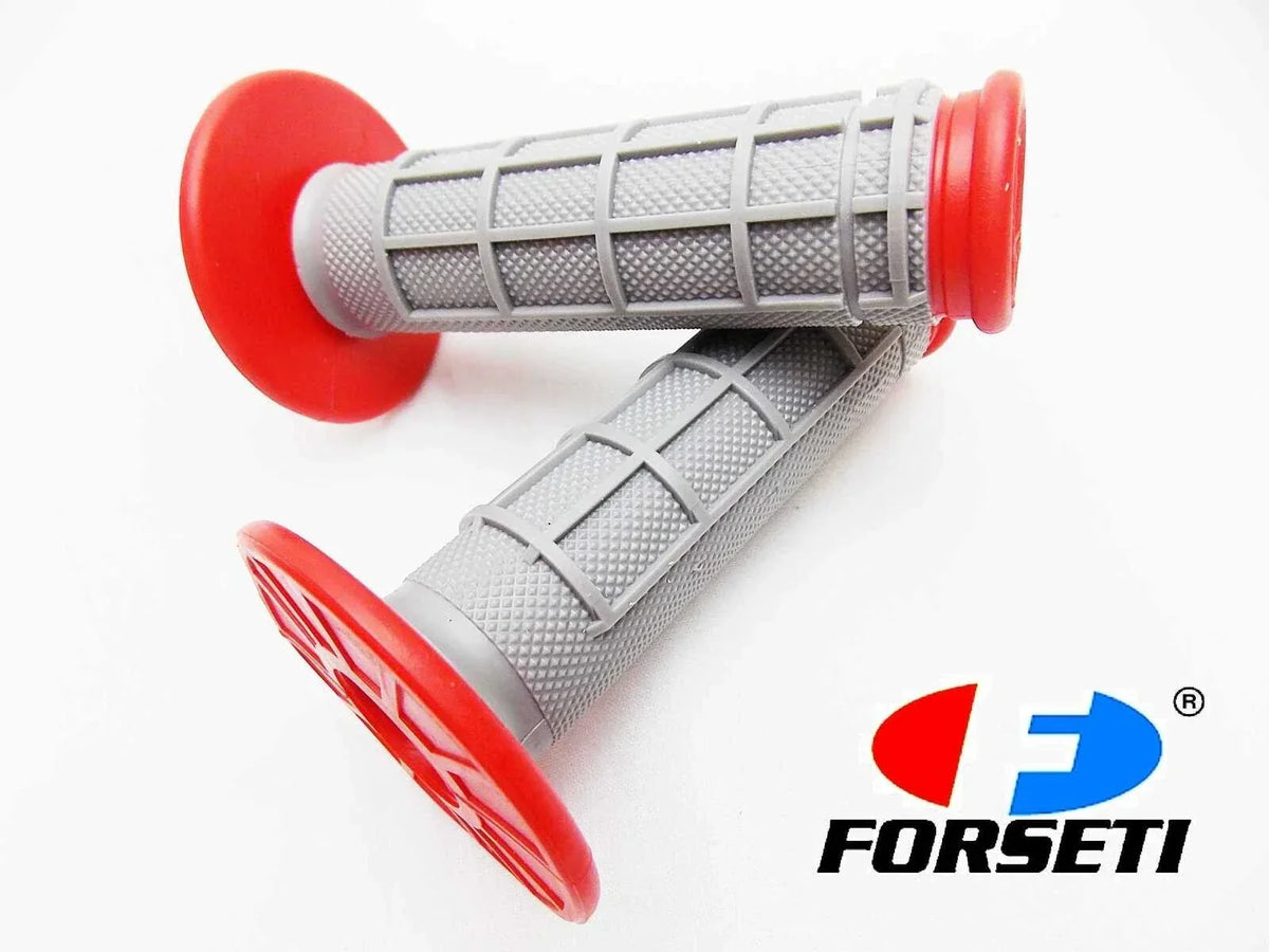 Hand Grip Set in Red and Grey for Suzuki MX Enduro Trail
