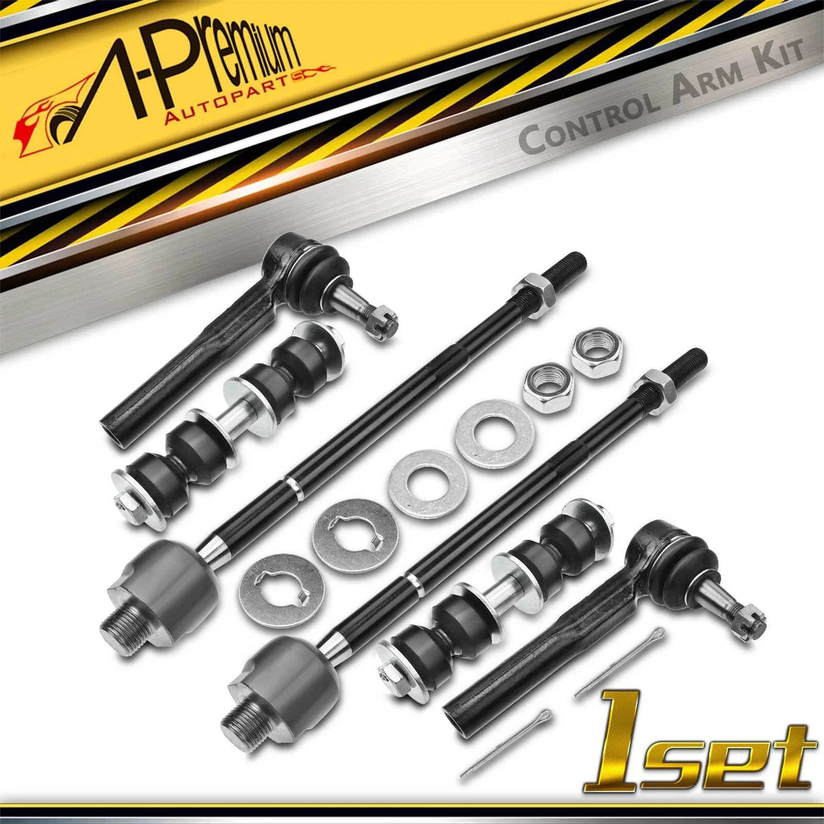 Set of 6 Front Inner Outer Tie Rods Sway Bar Link for Buick Chevy Pontiac