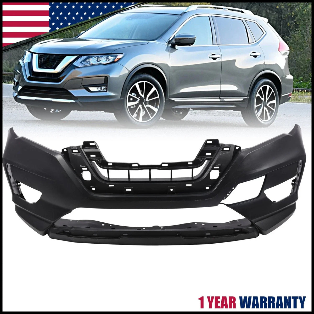 Front Bumper Cover Lower for Nissan Rogue 2017 to 2020