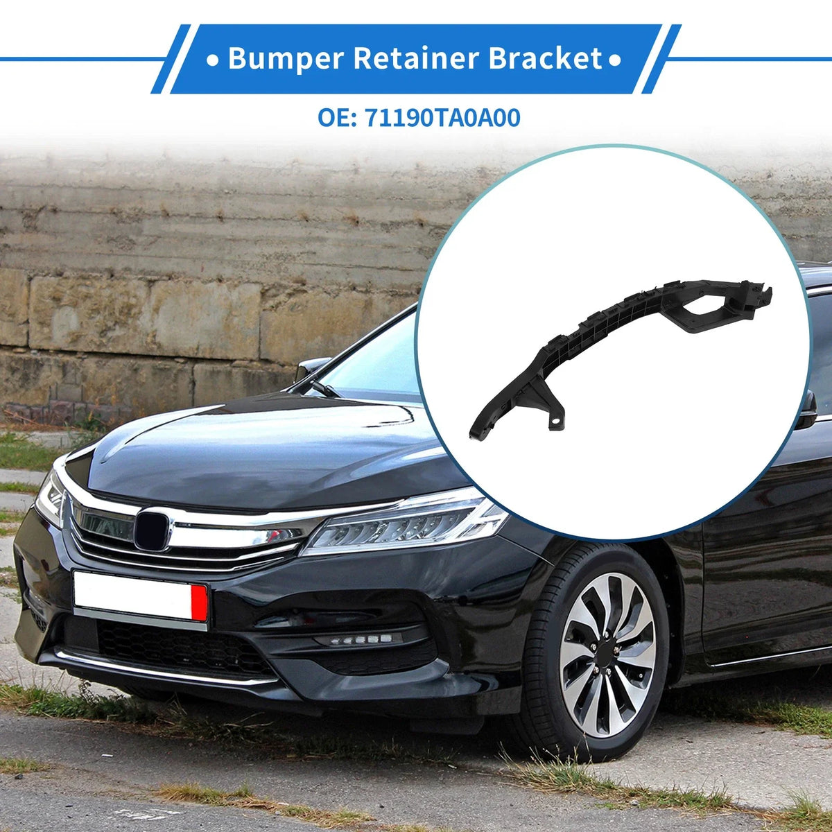 1pc Left Front Bumper Retainer Bracket NO. 71190TA0A00 for Honda Accord (2008–2012)