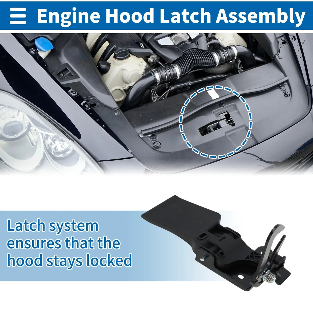 Hood Latch Assembly for Audi Q3 (2012–2015) No. 8U0823480C