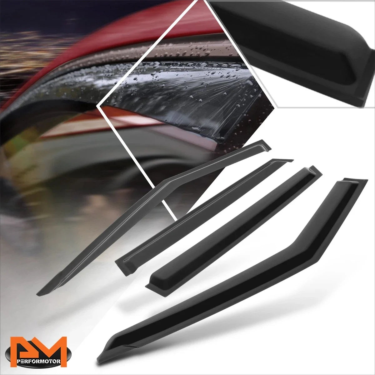 Tape-on Side Window Visor Set for Kia Seltos 2020 to 2024