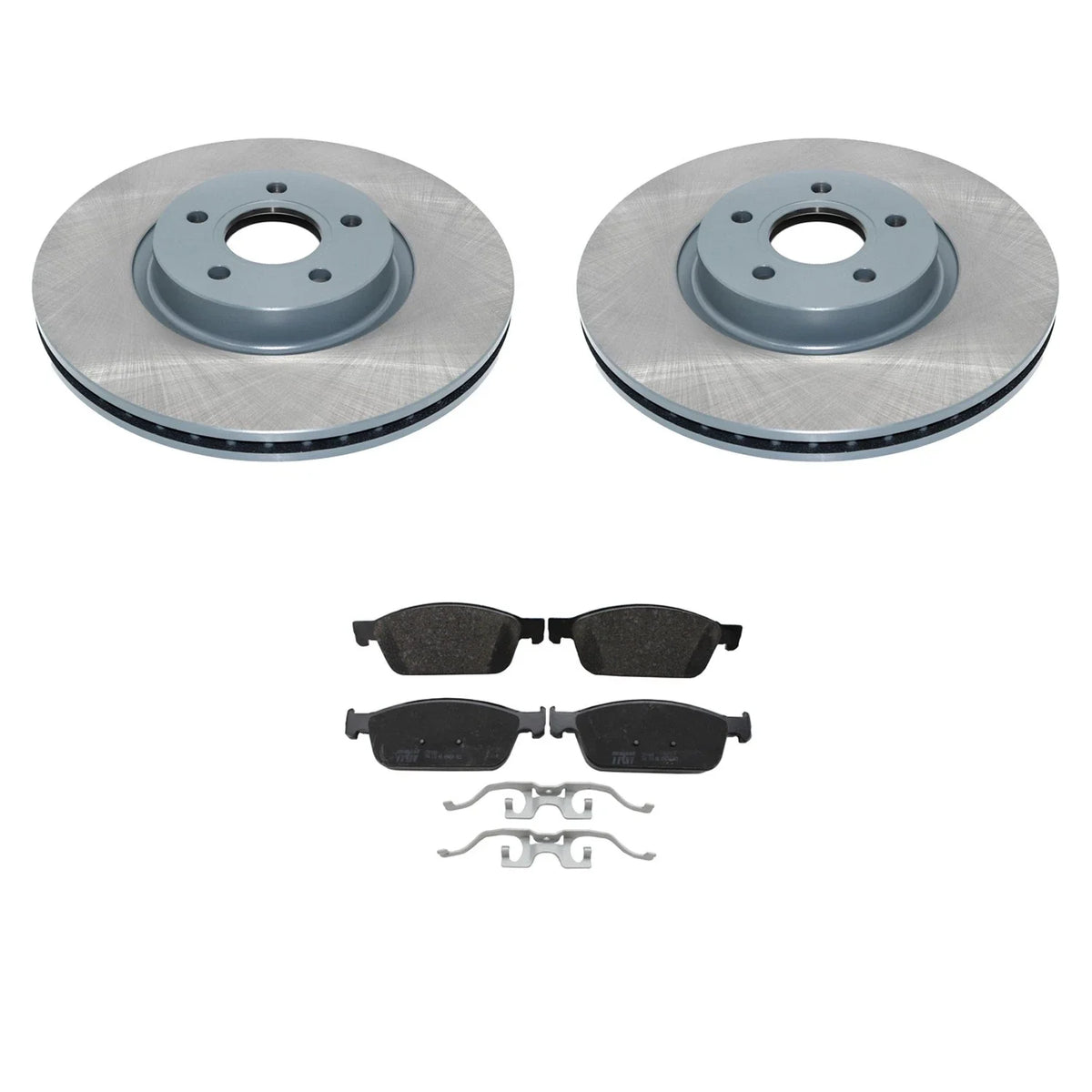 Set of 2 Front Rotors and Brake Pads for Ford Focus ST (2013-2018)