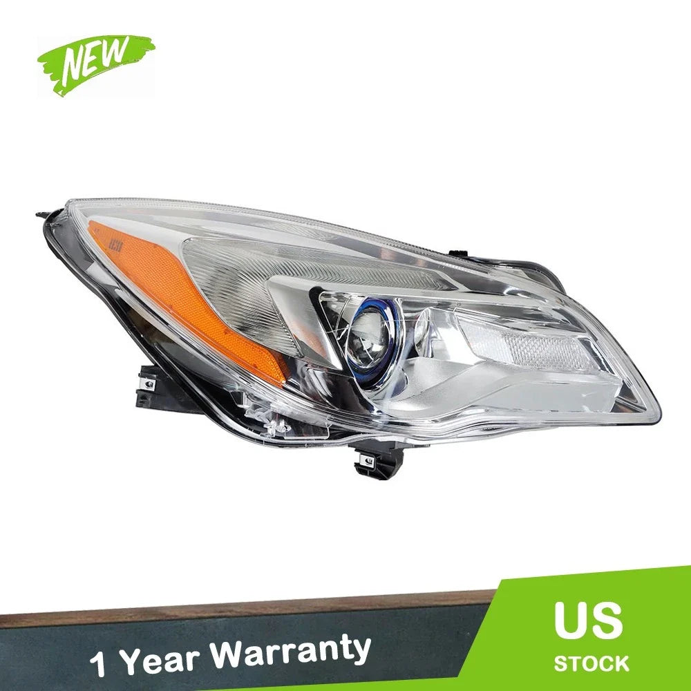 Right Side Halogen Headlight for Buick Regal (2014–2017) Chrome Finish