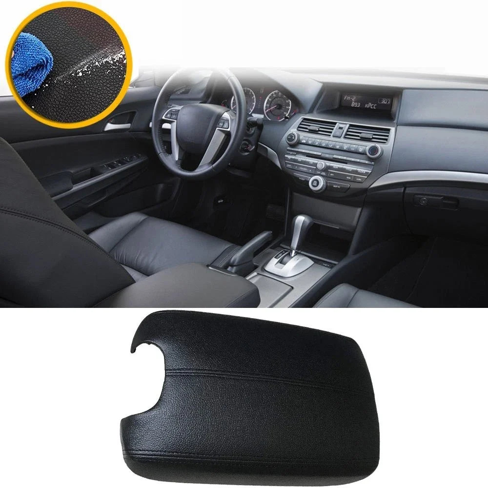 Armrest Console Lid Cover for Honda Accord (2008–2012) Microfiber Black