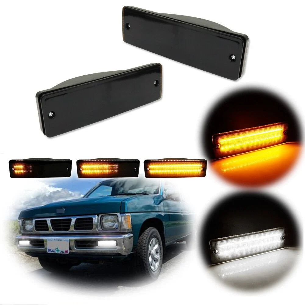 Front Bumper DRL Turn Signal Lamp for Nissan D21 Hardbody, Pathfinder