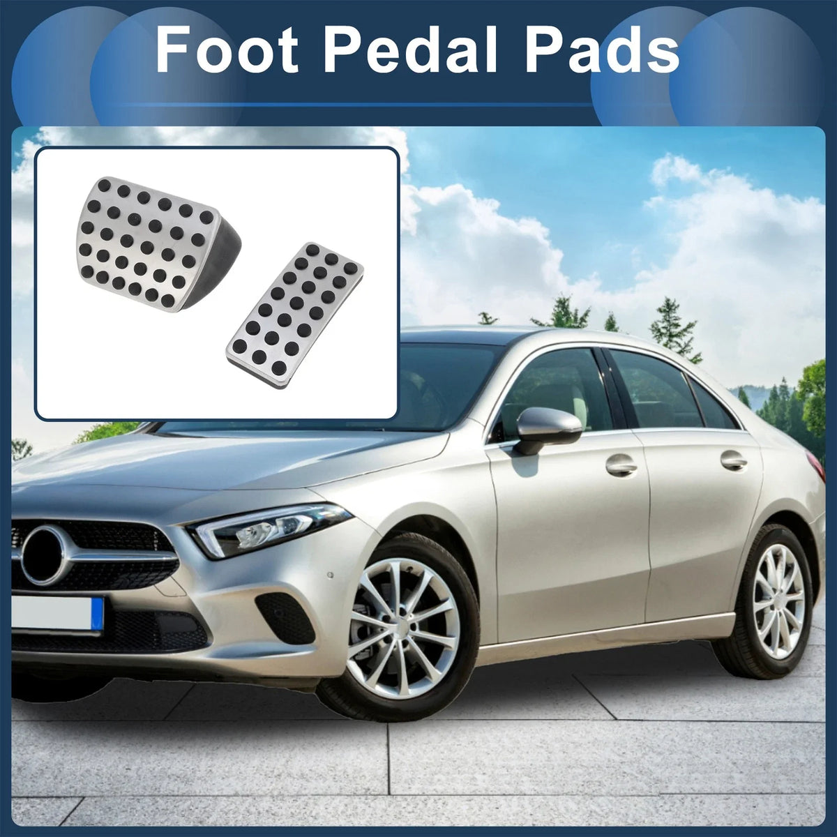 Set of 1 Automatic Footrest Pedals Cover for Mercedes Benz A Class
