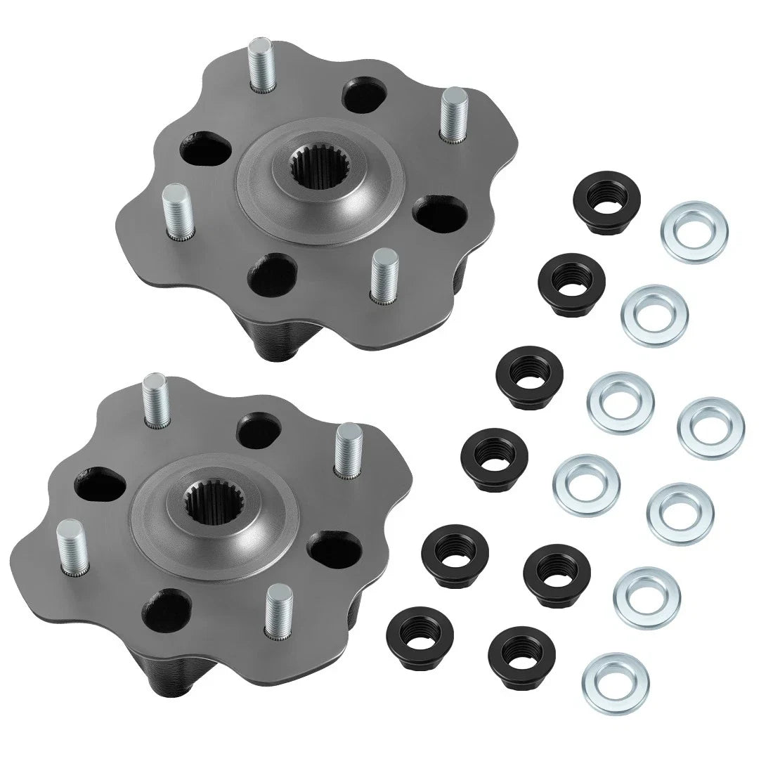 2X Front Hubs with Nuts for Suzuki Vinson 500 4x4 (2002-2003)