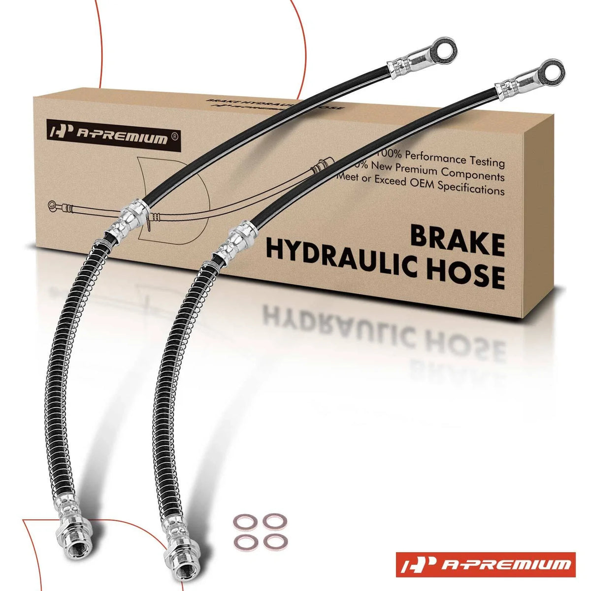 2X Front Brake Hydraulic Hose for Mitsubishi Lancer (2002–2006)