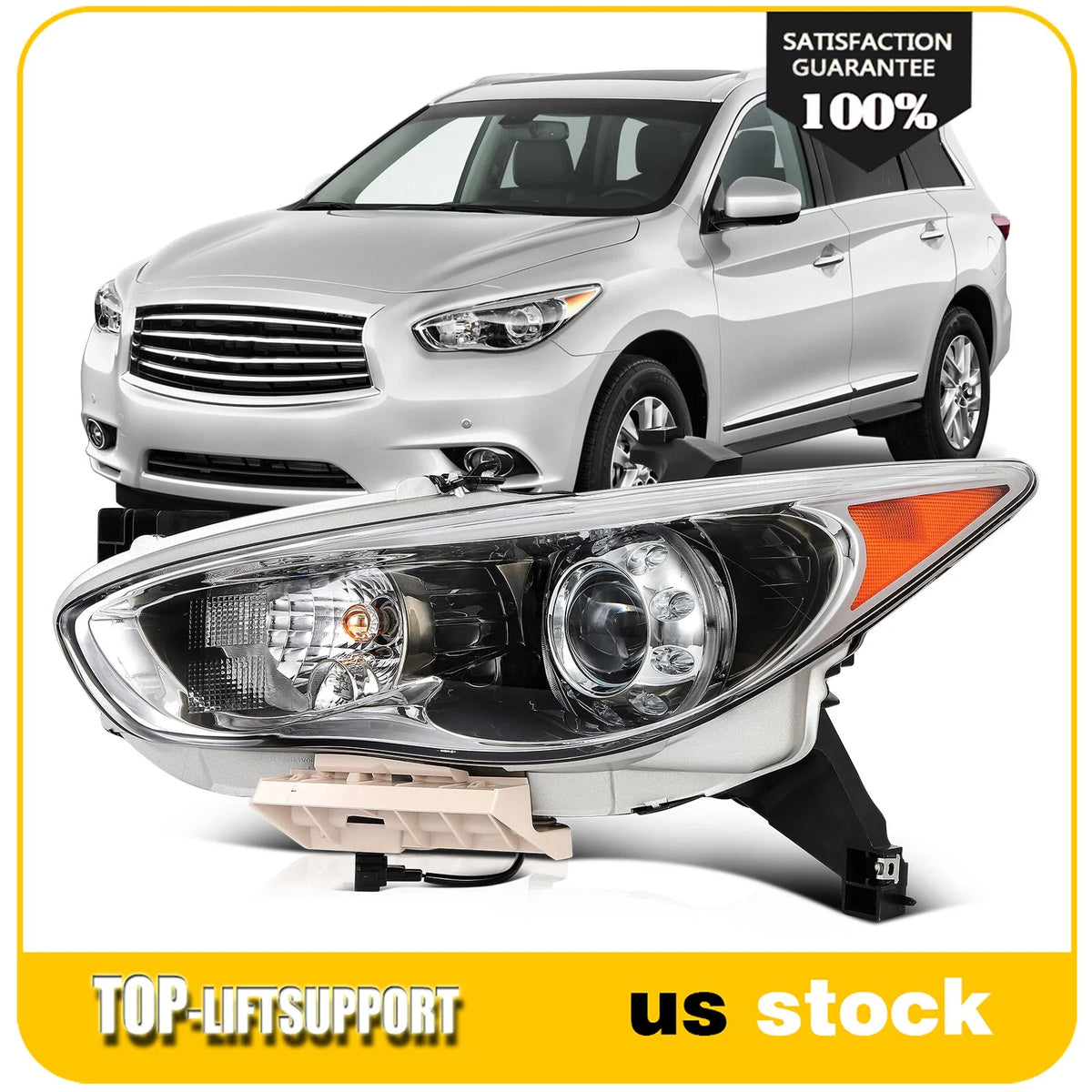 Left Side Headlight with HID Xenon Projector for Infiniti JX35 QX60