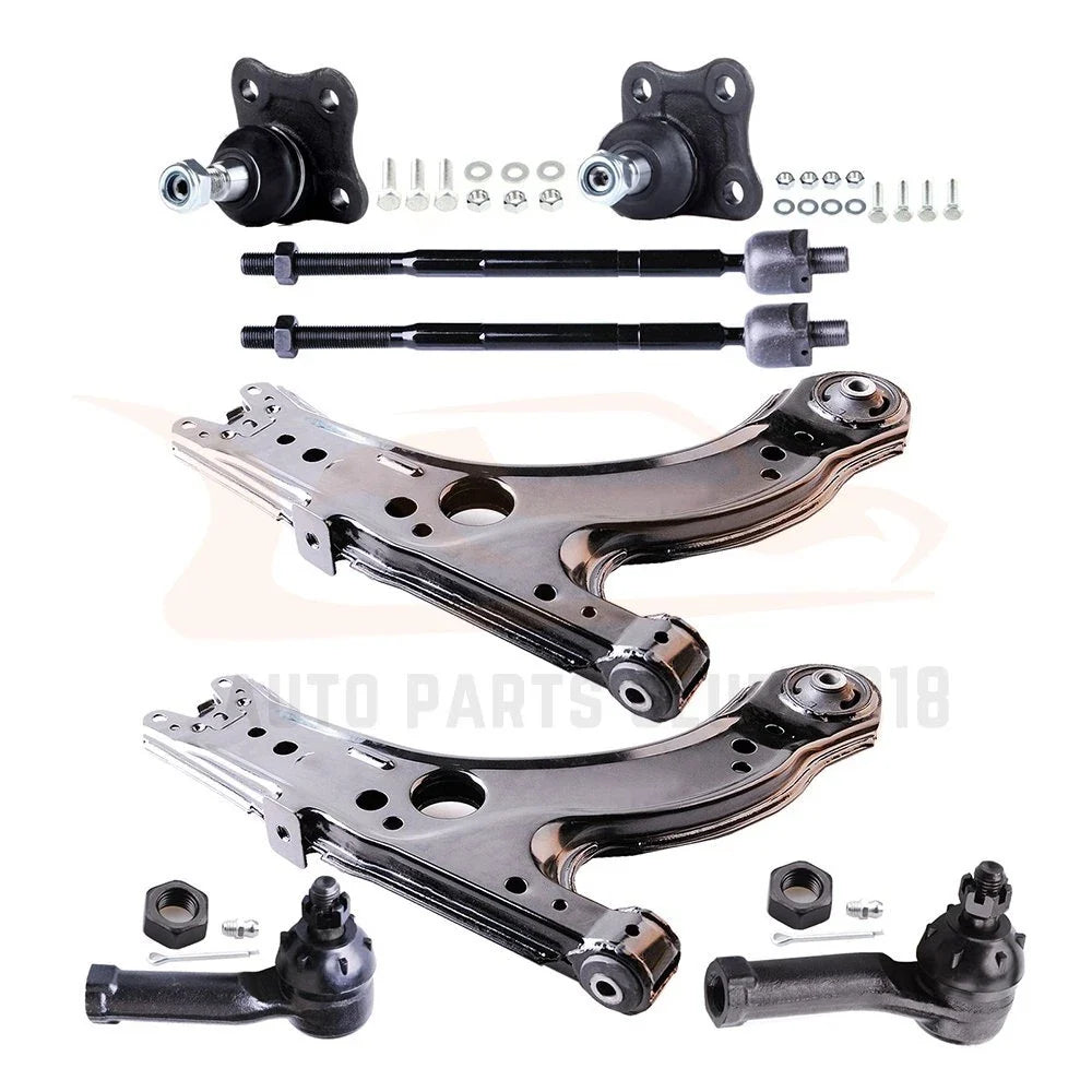 Set of 8 Front Lower Control Arms Tie Rods for VW Golf Jetta (1999–2004)