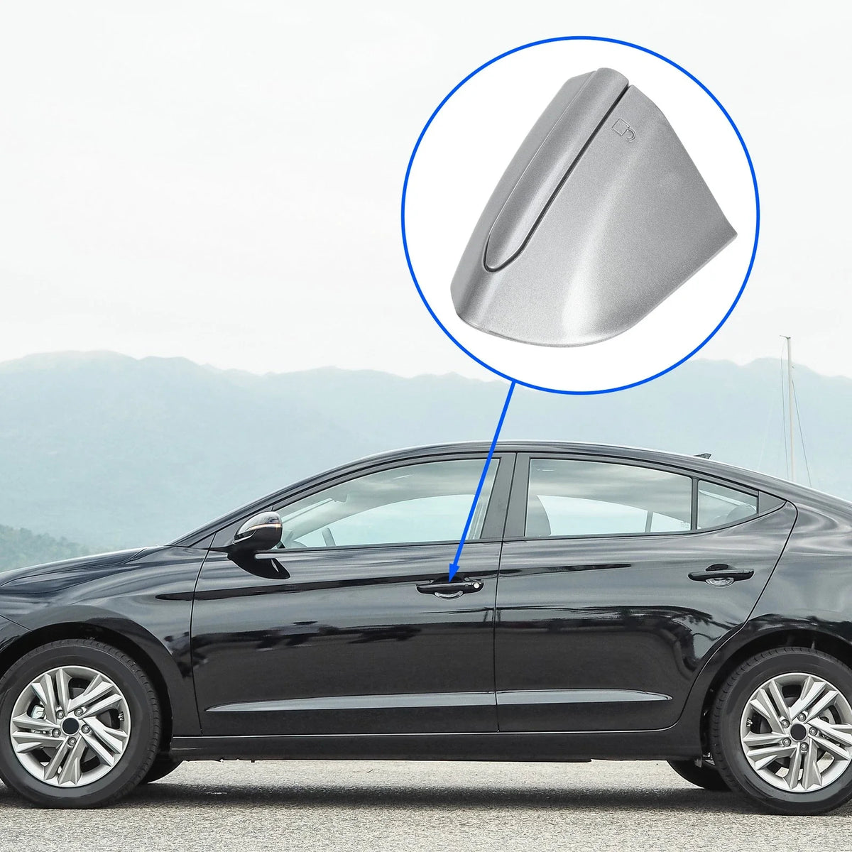 Front Left Door Handle Protector for Ford Mondeo Edge Taurus (2013–2020) Silver Tone