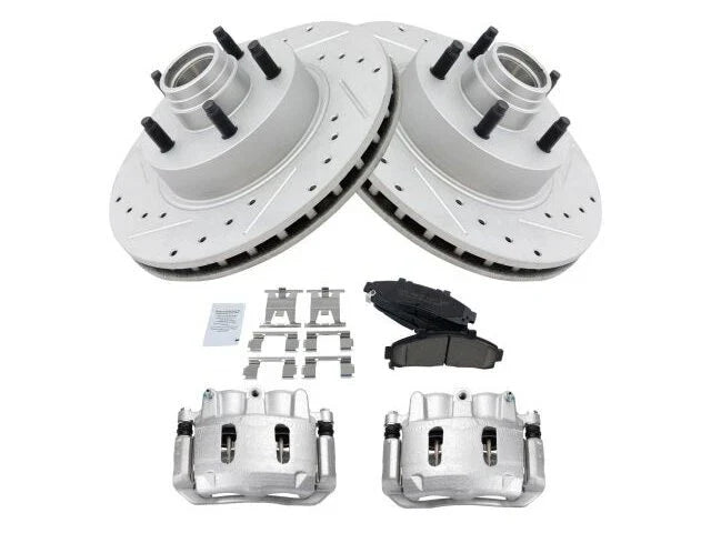 Front Brake Pad Rotor Caliper Set for Mazda B2300 RWD (2001–2002) JX688MD
