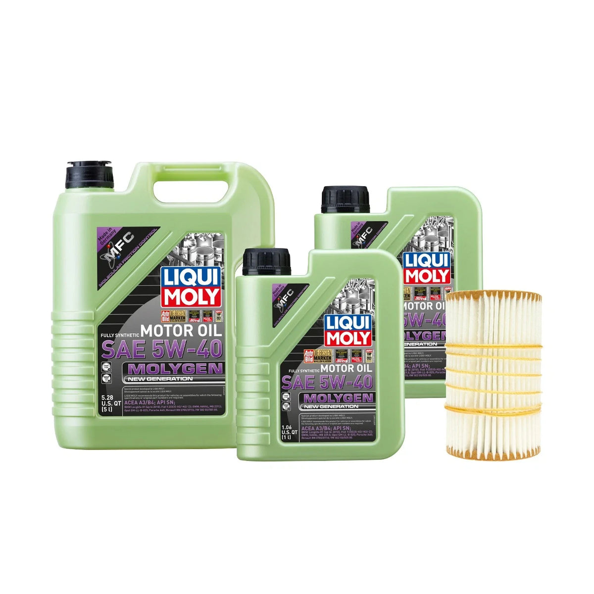 7L Oil Change Kit Liqui Moly Molygen 5W40 for Audi CREC/CREH 2010-2020