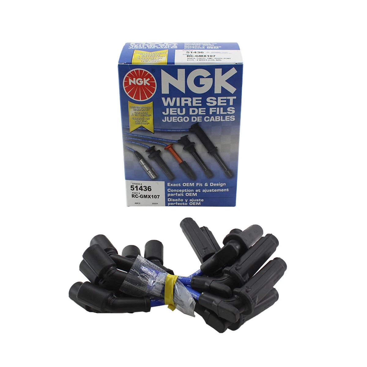 NGK 51436 Spark Plug Wire Set for Toyota Hilux N70