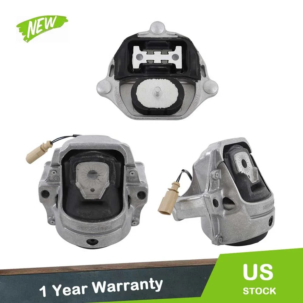 Set of 3 Engine Motor Mounts for Audi A4 A5 Quattro