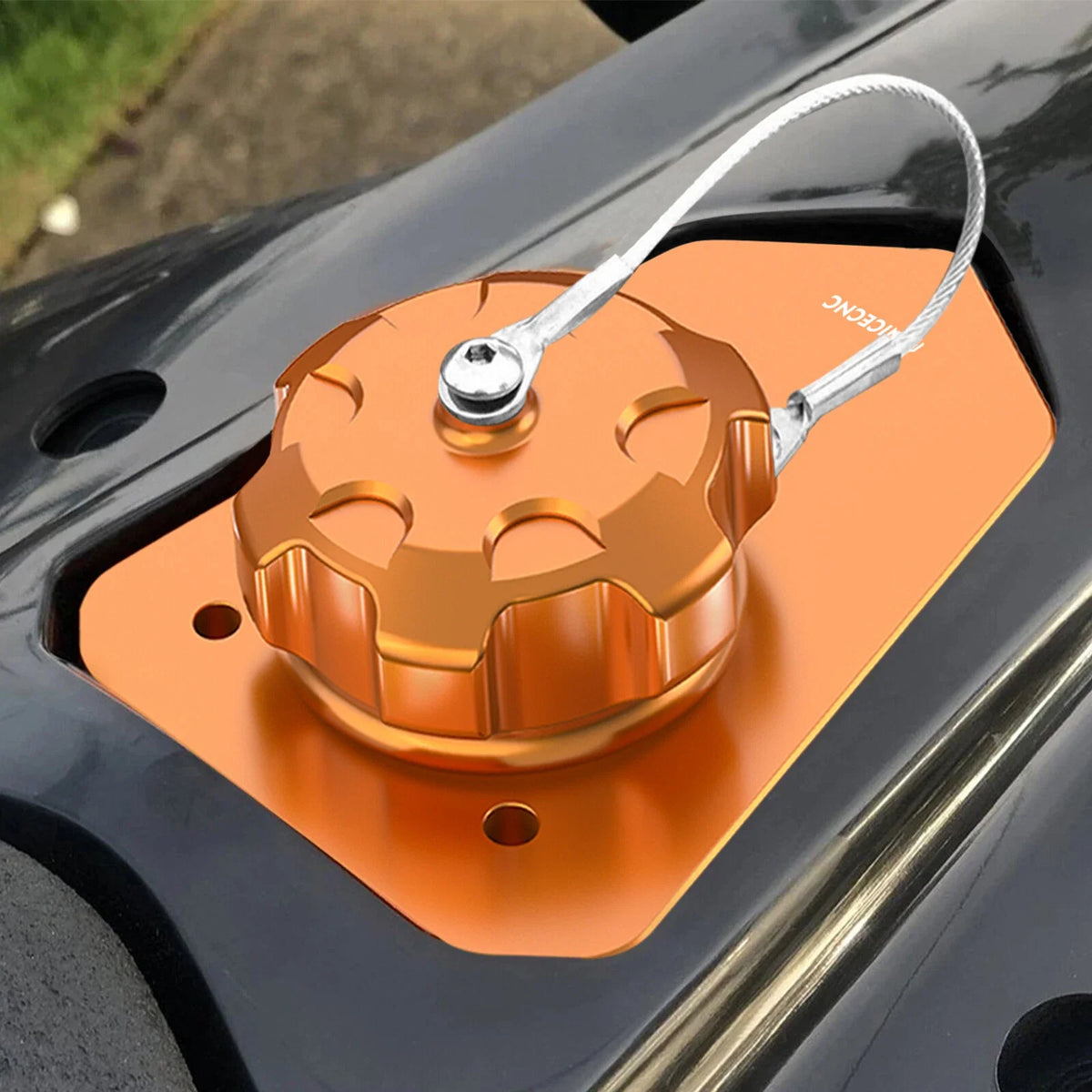 Set of 2 Aluminum Fuel Filler Neck Cap Tethering Lanyards for KTM 690 Enduro/SMC R (2019)
