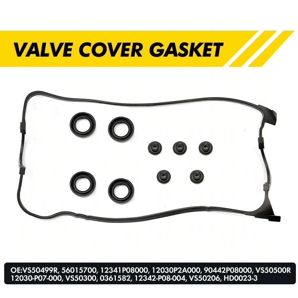 Valve Cover Gasket Set for Honda Civic VX EX Si Del Sol (1992–1995) 1.6L SOHC L4