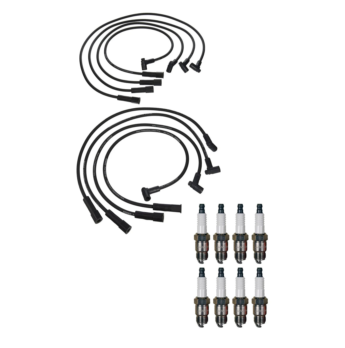 Denso 8mm Wire Set & 8 U-Groove Spark Plugs Kit for Buick Chevy GMC V8
