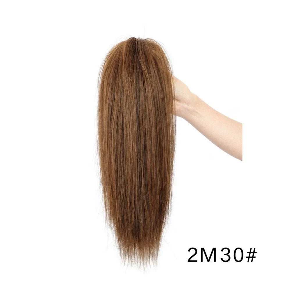 Synthetic Hair Ponytail Extensions Half Up 35cm High Temp Wire