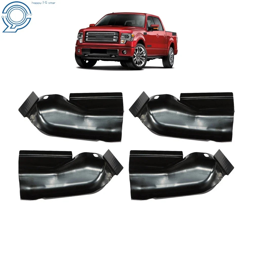 Set of 4 Black Steel Replacement Cab Corners for Ford F-150 (2009–2013)